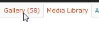 Click Media Library and Gallery (xx) should appear
